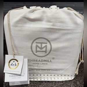 Threadmill Home Linen Cotton Sheet Set. QUEEN!  New!! Beige